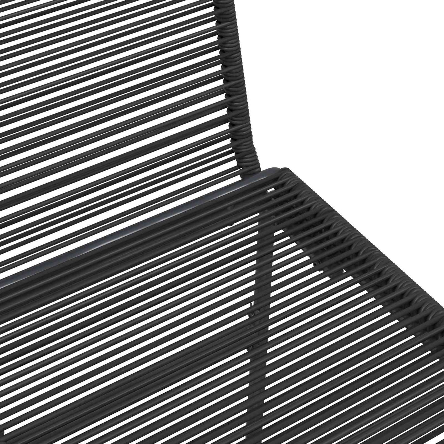 Sedie da giardino 2 pcs Nero 48 x 55 x 89,5 cm Rattan | homemem39
