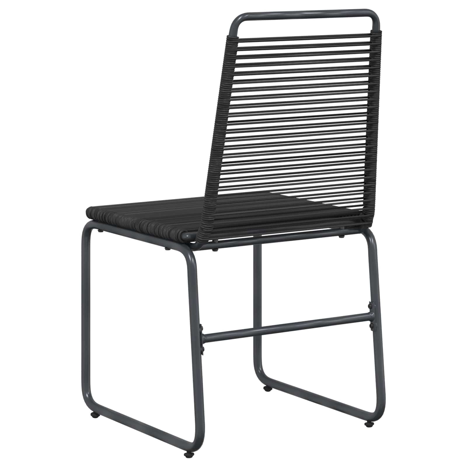 Sedie da giardino 2 pcs Nero 48 x 55 x 89,5 cm Rattan | homemem39