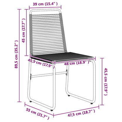 Sedie da giardino 2 pcs Nero 48 x 55 x 89,5 cm Rattan | homemem39