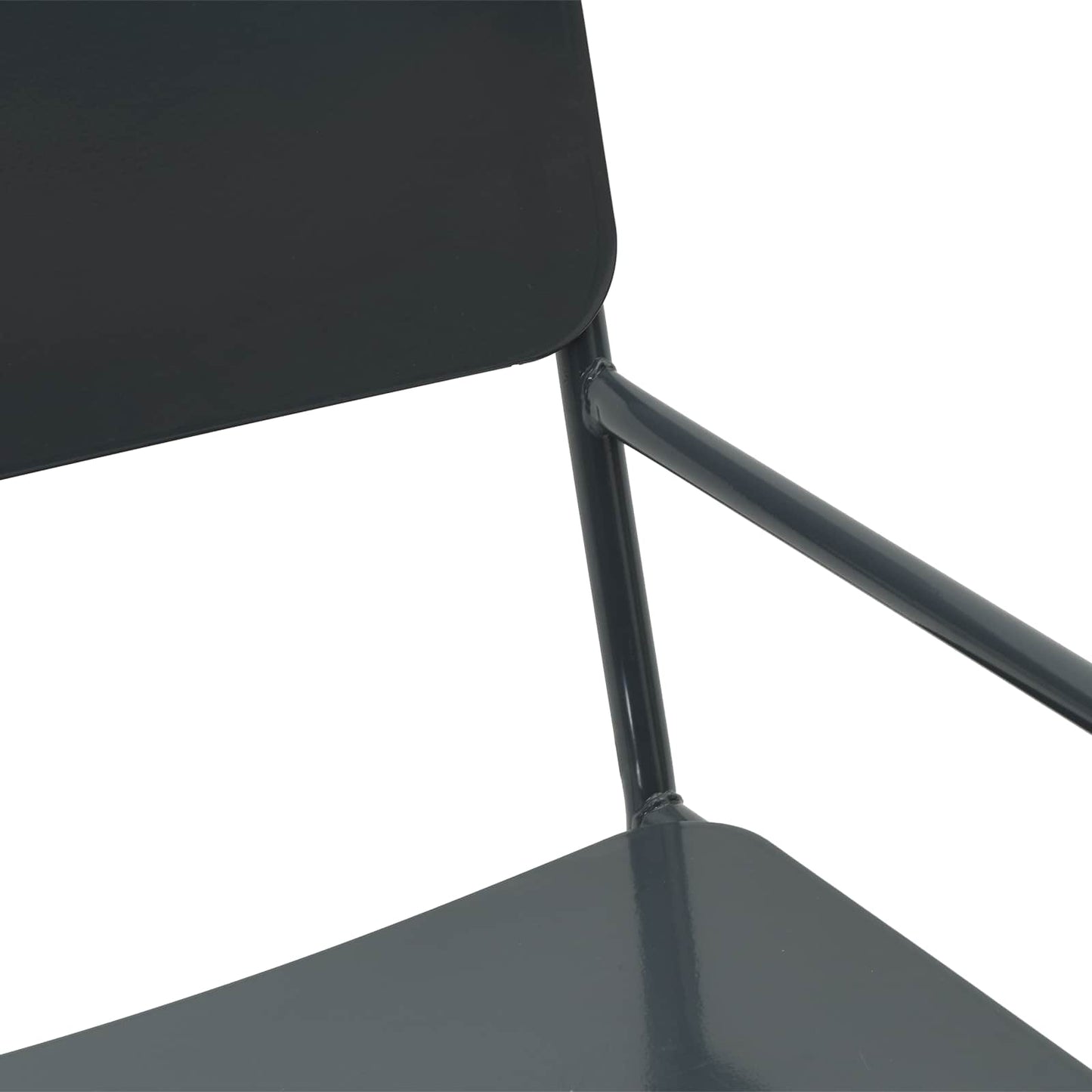 Sedie da giardino 2 pcs Antracite 51 x 55 x 81 cm Acciaio | homemem39
