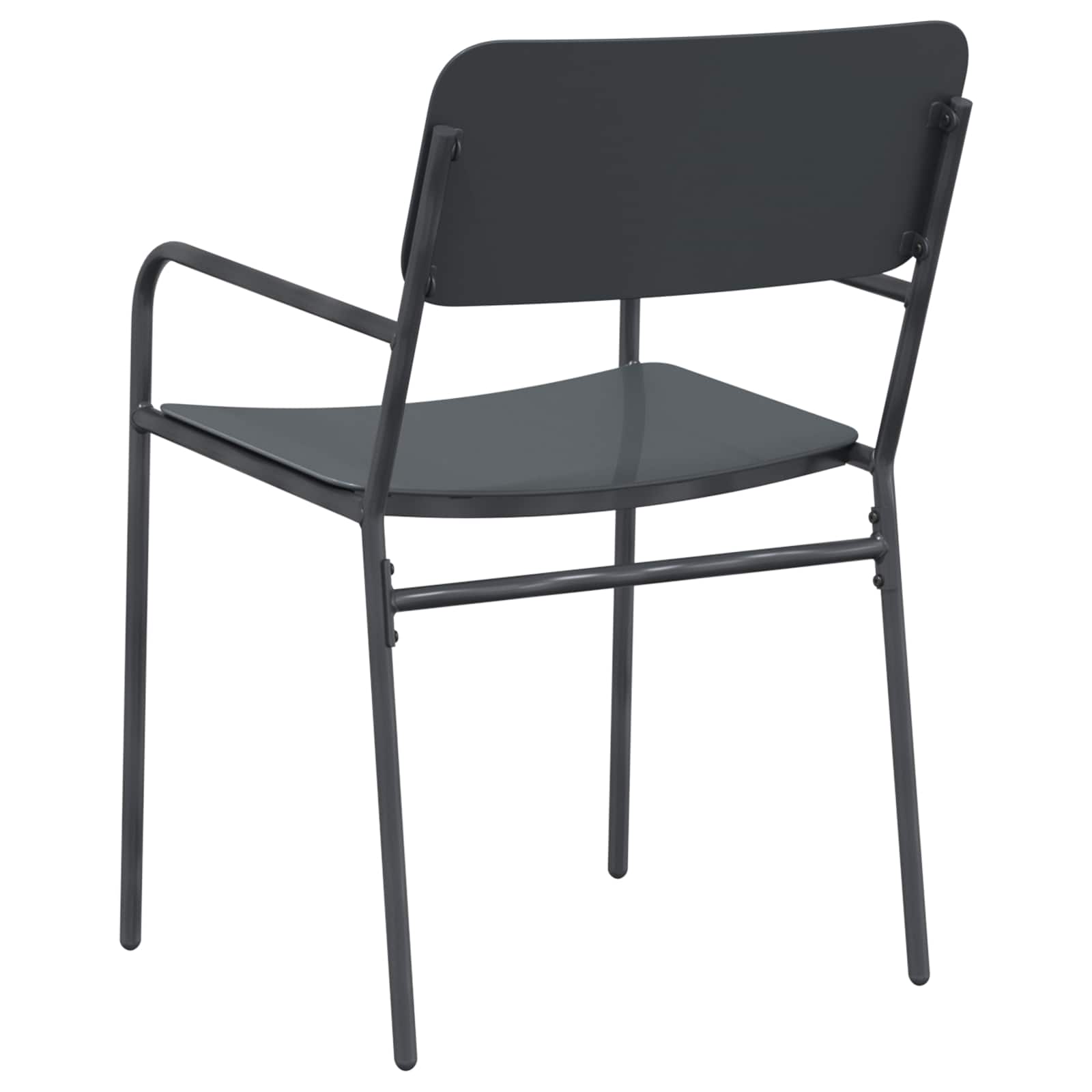 Sedie da giardino 2 pcs Antracite 51 x 55 x 81 cm Acciaio | homemem39