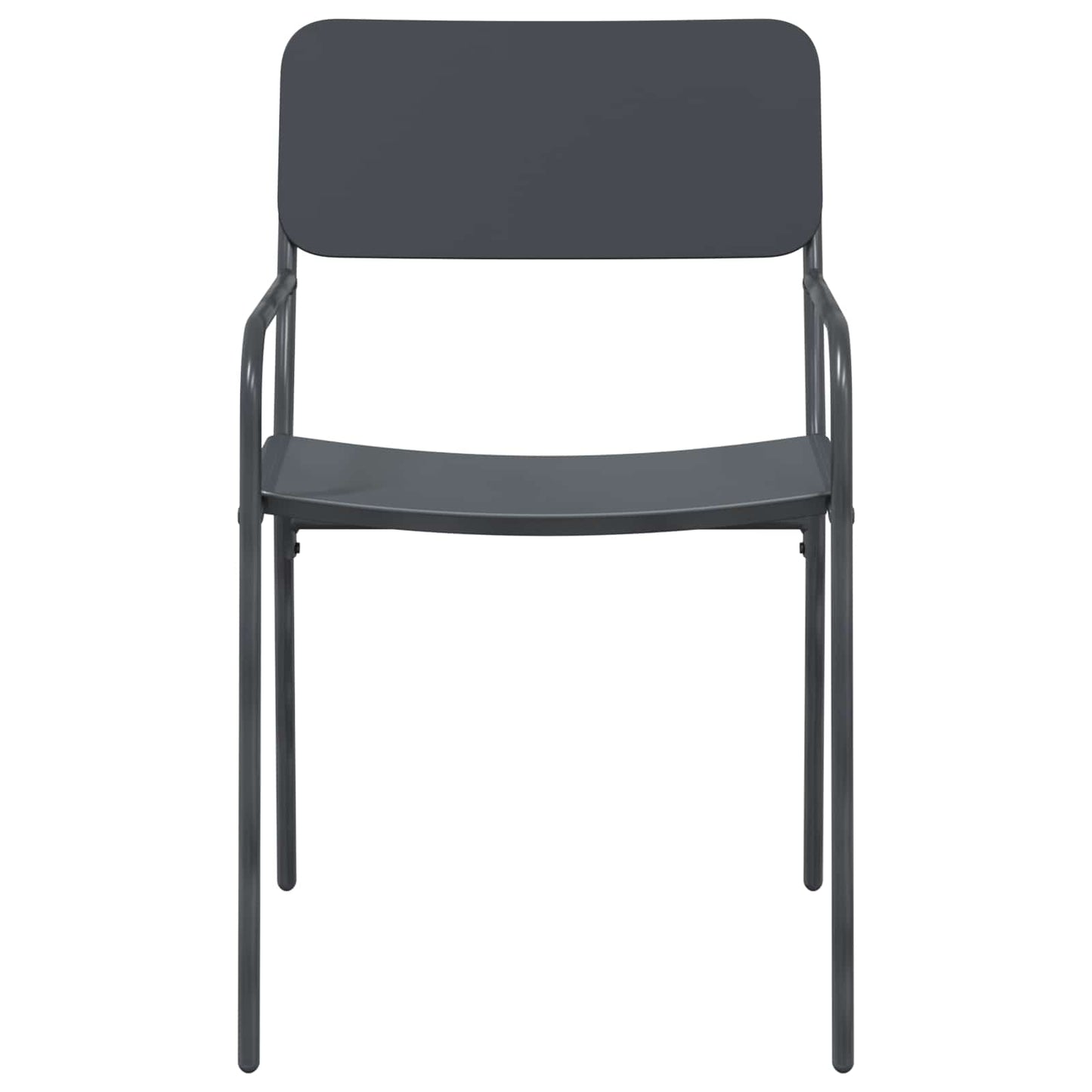 Sedie da giardino 2 pcs Antracite 51 x 55 x 81 cm Acciaio | homemem39