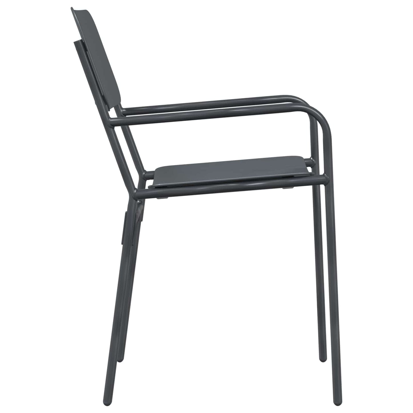 Sedie da giardino 2 pcs Antracite 51 x 55 x 81 cm Acciaio | homemem39