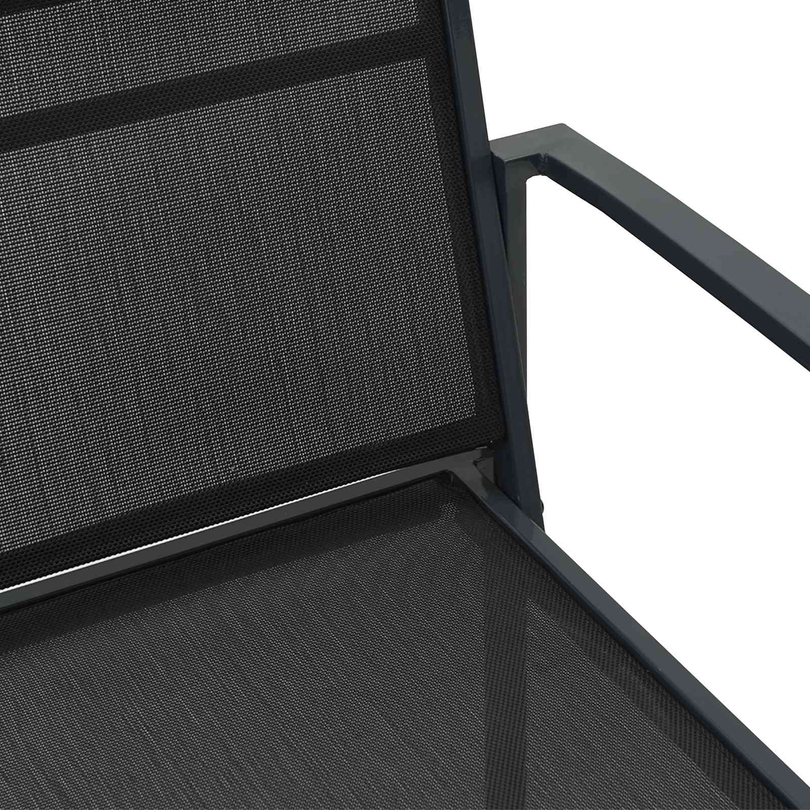 Sedie da giardino 2 pcs Nero e antracite 53,5 x 59 x 77 cm | homemem39
