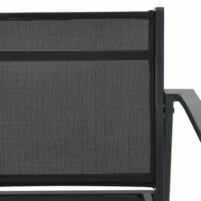 Sedie da giardino 2 pcs Nero e antracite 53,5 x 59 x 77 cm | homemem39