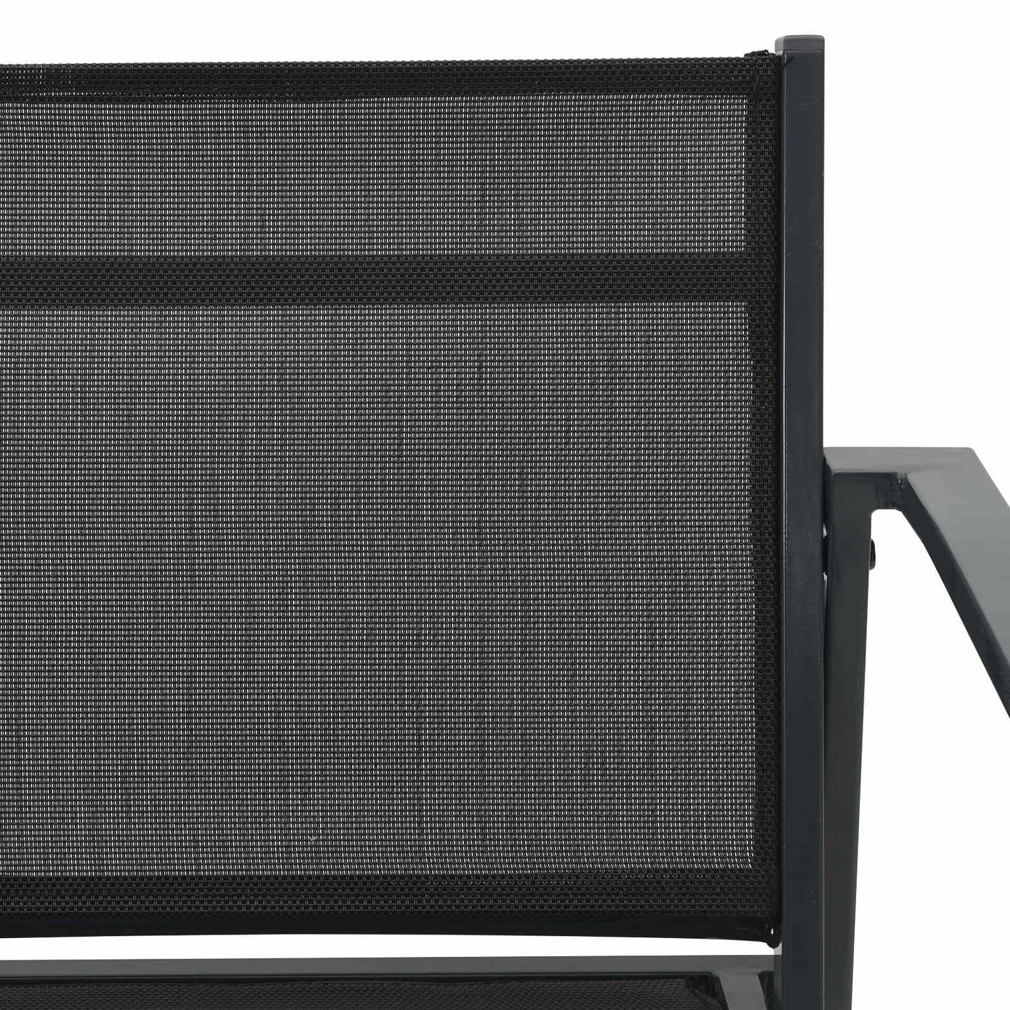 Sedie da giardino 2 pcs Nero e antracite 53,5 x 59 x 77 cm