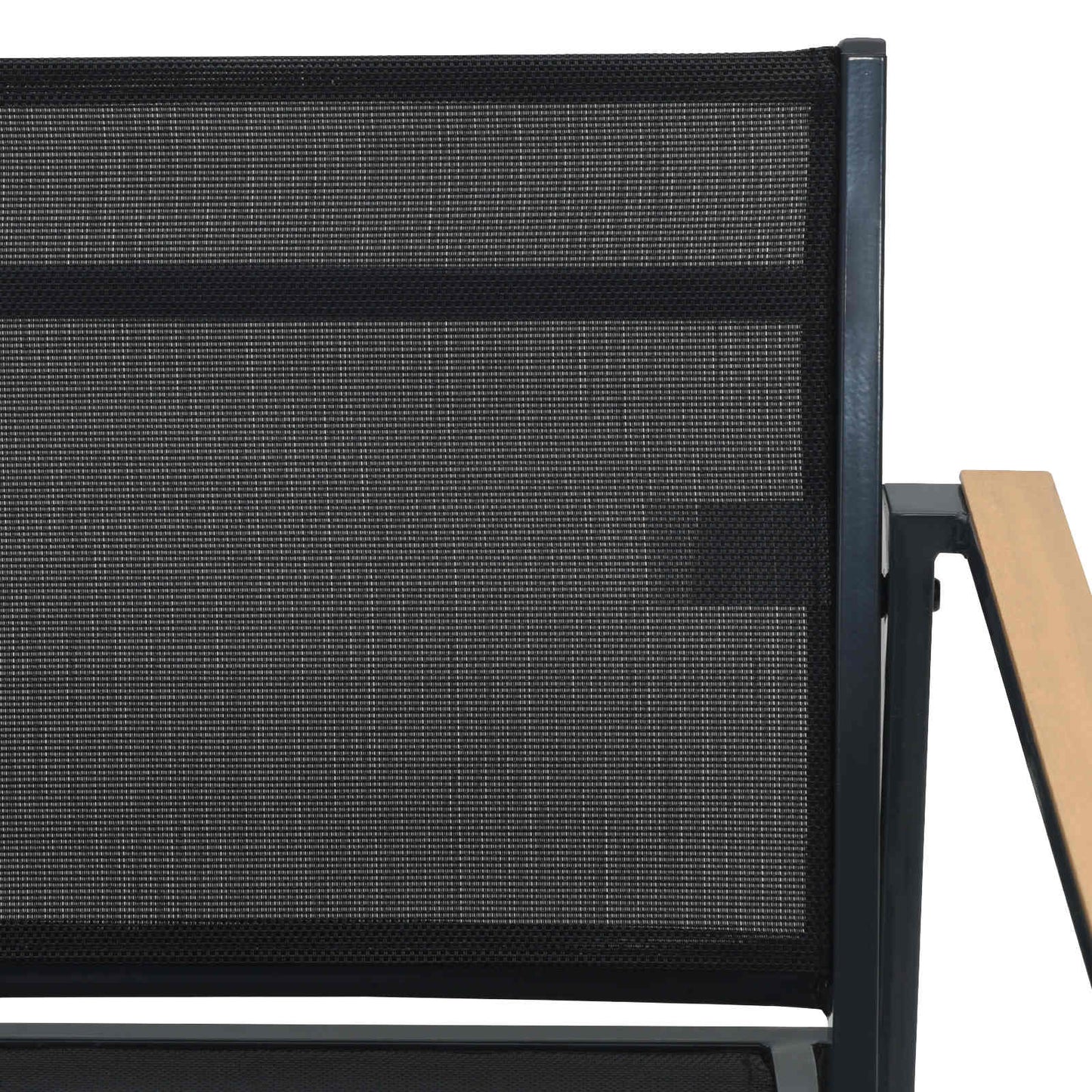 Sedie da giardino 2 pcs Nero e antracite 53,5 x 59 x 77 cm | homemem39