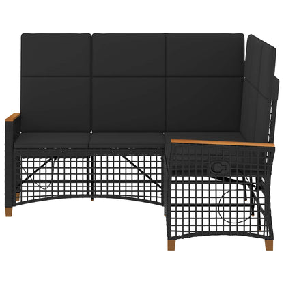 Set di Divani Recliner da Giardino Nero 164 x 164 x 112 cm | homemem39