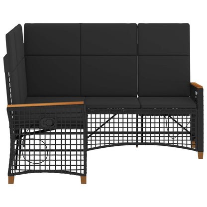 Set di Divani Recliner da Giardino Nero 164 x 164 x 112 cm | homemem39