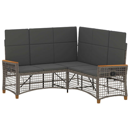 Set di Divani Recliner da Giardino Grigio e Grigio Scuro | homemem39