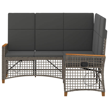 Set di Divani Recliner da Giardino Grigio e Grigio Scuro | homemem39