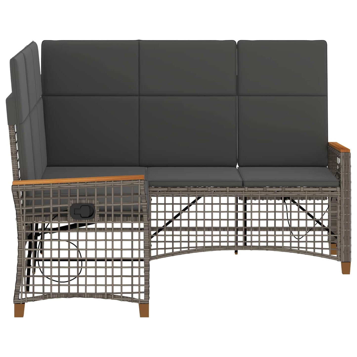 Set di Divani Recliner da Giardino Grigio e Grigio Scuro | homemem39