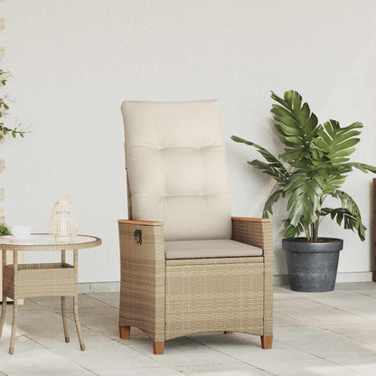 Sedia da giardino reclinabile Beige e Crema 64 x 57,5 x 112 cm | homemem39