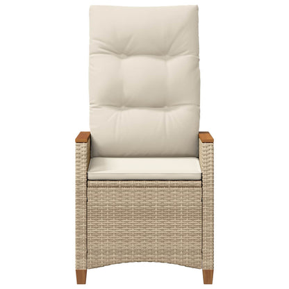 Sedia da giardino reclinabile Beige e Crema 64 x 57,5 x 112 cm | homemem39