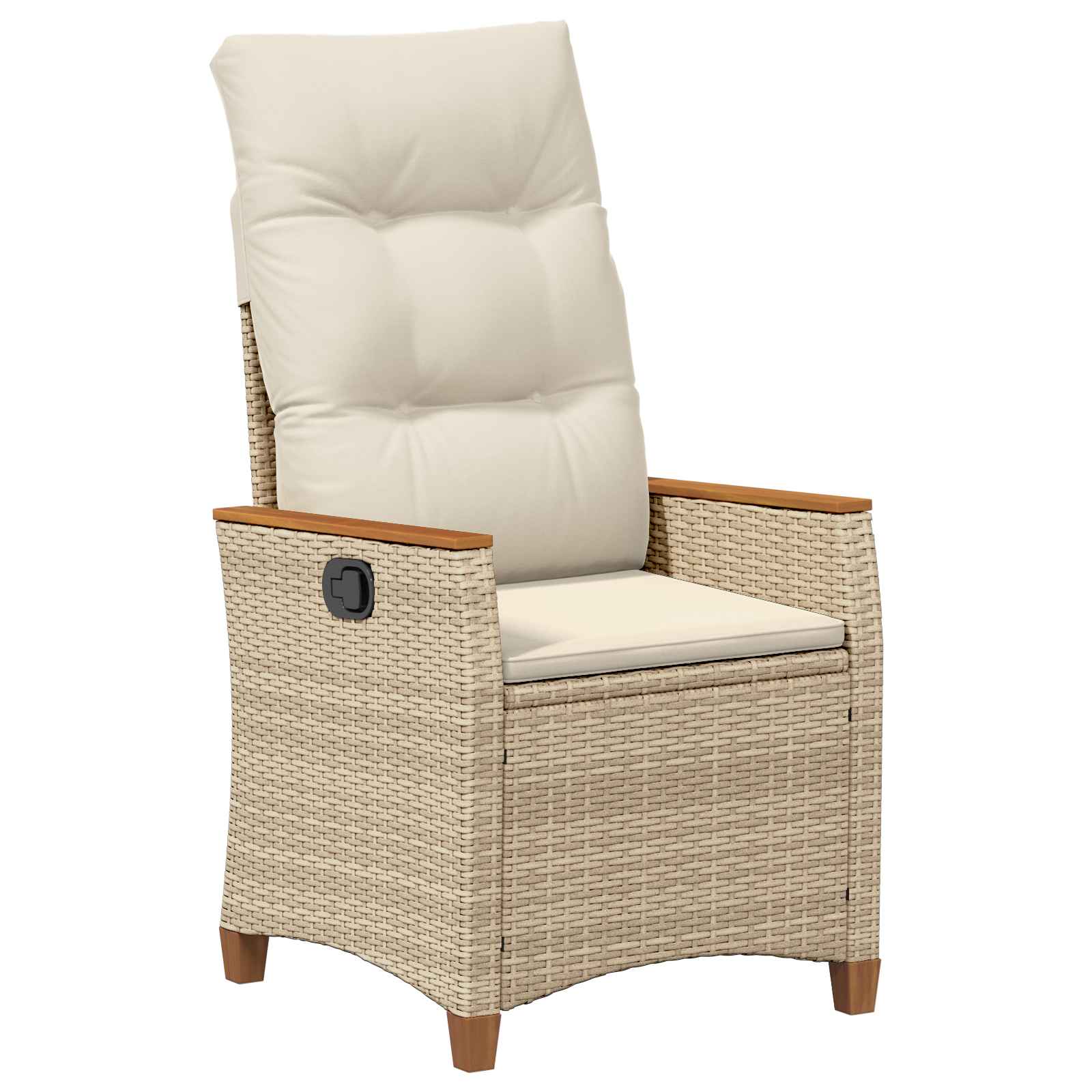 Sedia da giardino reclinabile Beige e Crema 64 x 57,5 x 112 cm | homemem39
