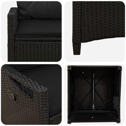 Sedia da Giardino 2 pcs Nero 56 x 64 x 94 cm | homemem39