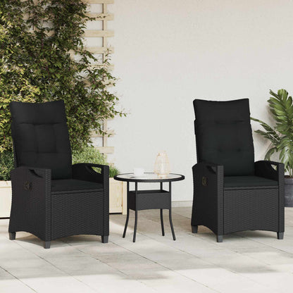 Sedia da Giardino 2 pcs Nero 56 x 64 x 94 cm