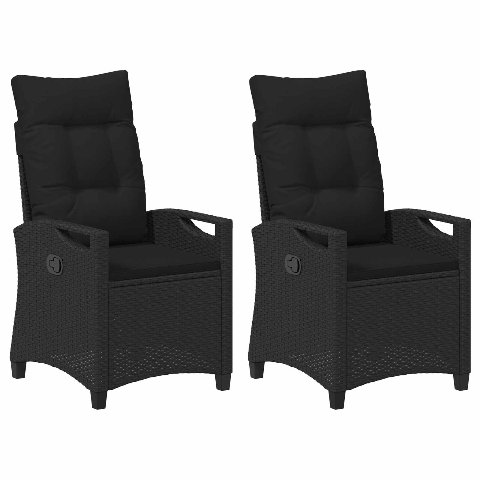 Sedia da Giardino 2 pcs Nero 56 x 64 x 94 cm | homemem39