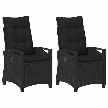 Sedia da Giardino 2 pcs Nero 56 x 64 x 94 cm | homemem39