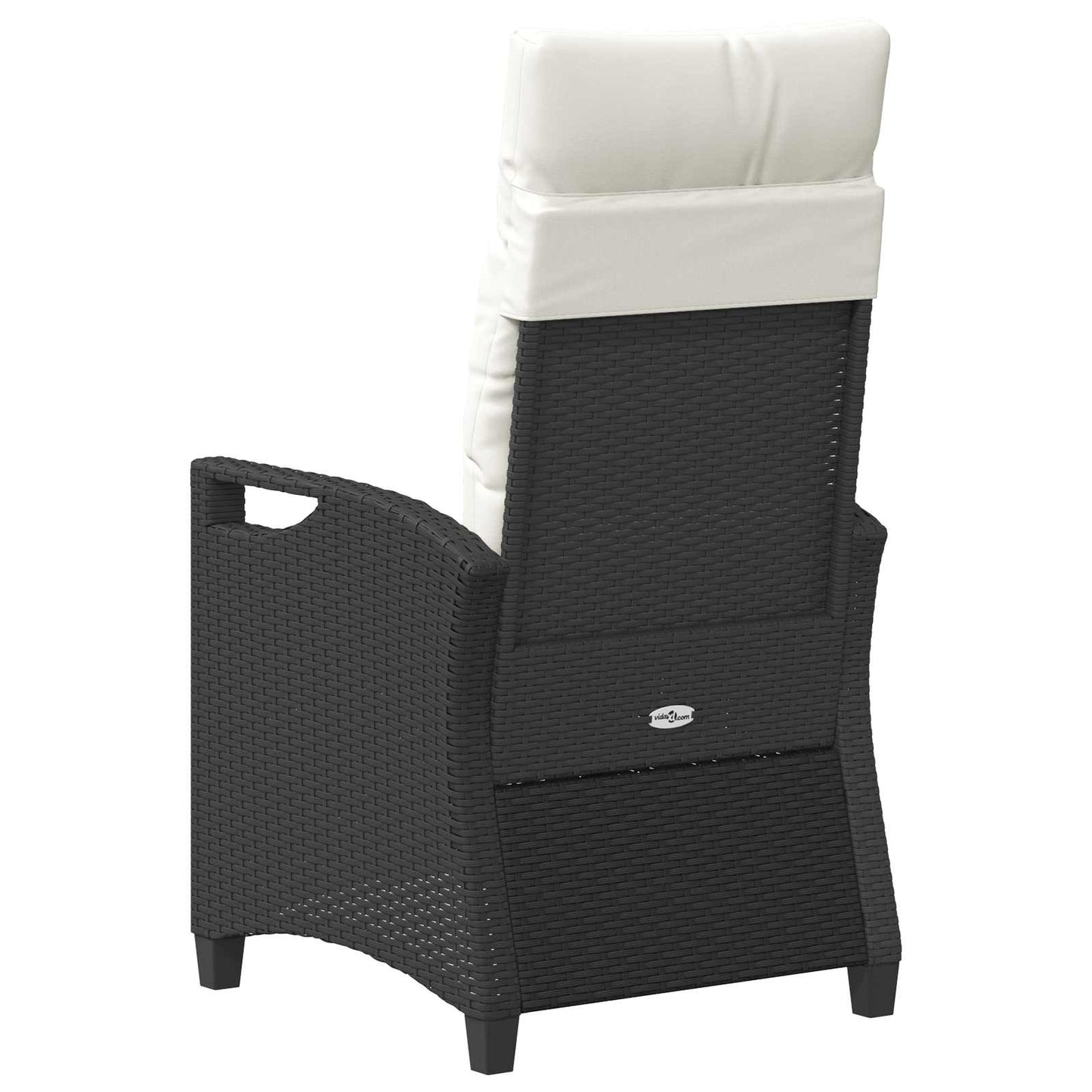 Sedia da Giardino 2 pcs Nero e Crema 56 x 60 x 112 cm | homemem39