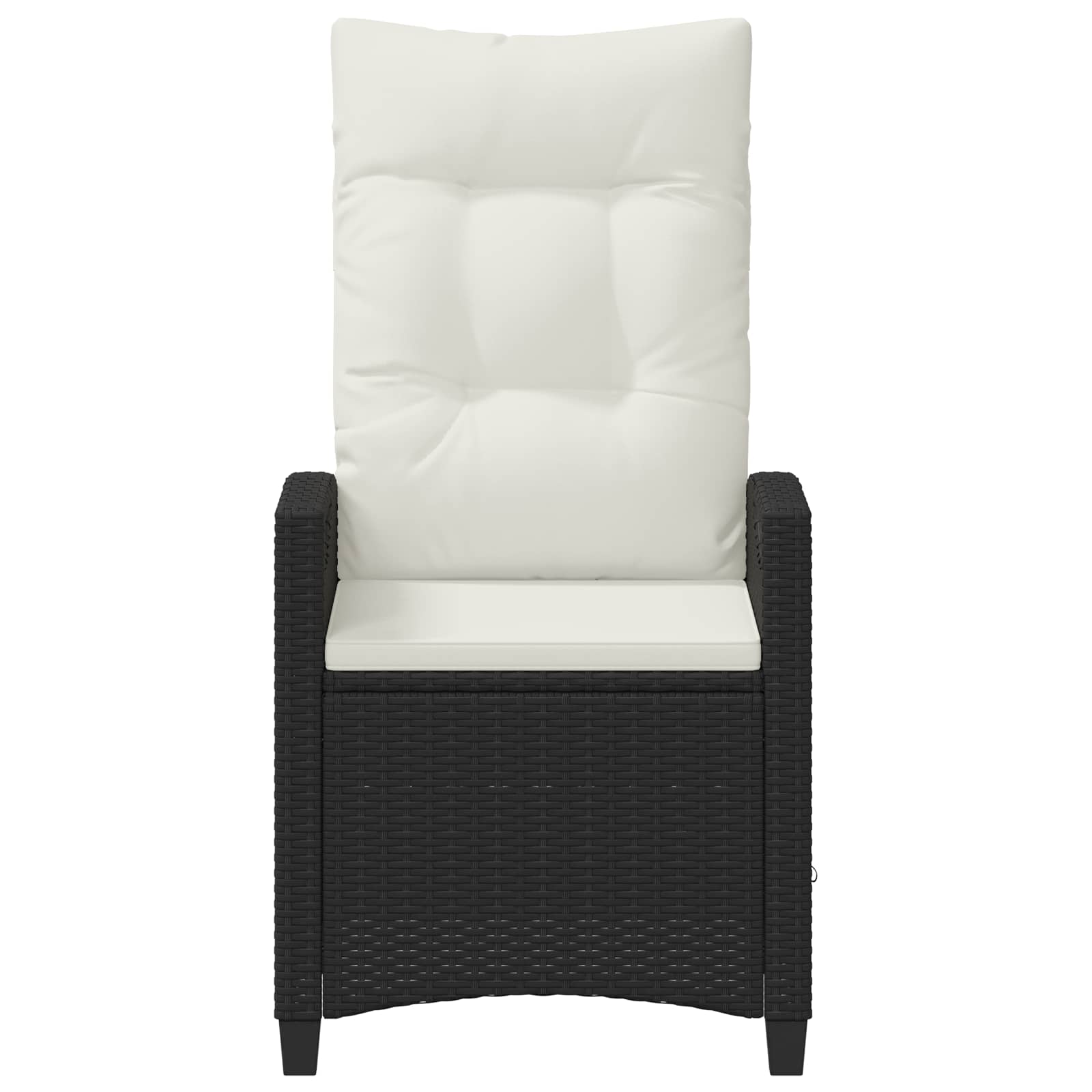 Sedia da Giardino 2 pcs Nero e Crema 56 x 60 x 112 cm | homemem39