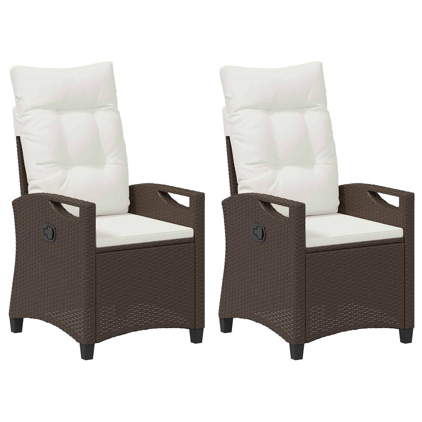 Sedia da Giardino 2 pcs Marrone e Crema 56 x 60 x 112 cm