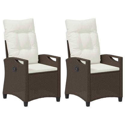 Sedia da Giardino 2 pcs Marrone e Crema 56 x 60 x 112 cm
