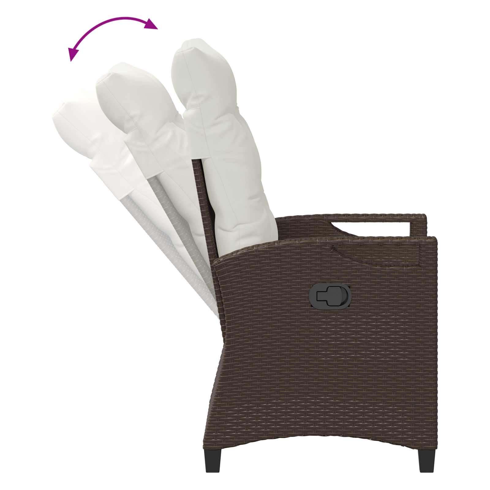 Sedia da Giardino 2 pcs Marrone e Crema 56 x 60 x 112 cm | homemem39