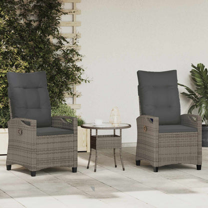 Sedia da Giardino 2 pcs Grigio e Grigio Scuro 56 x 60 x 112 cm | homemem39