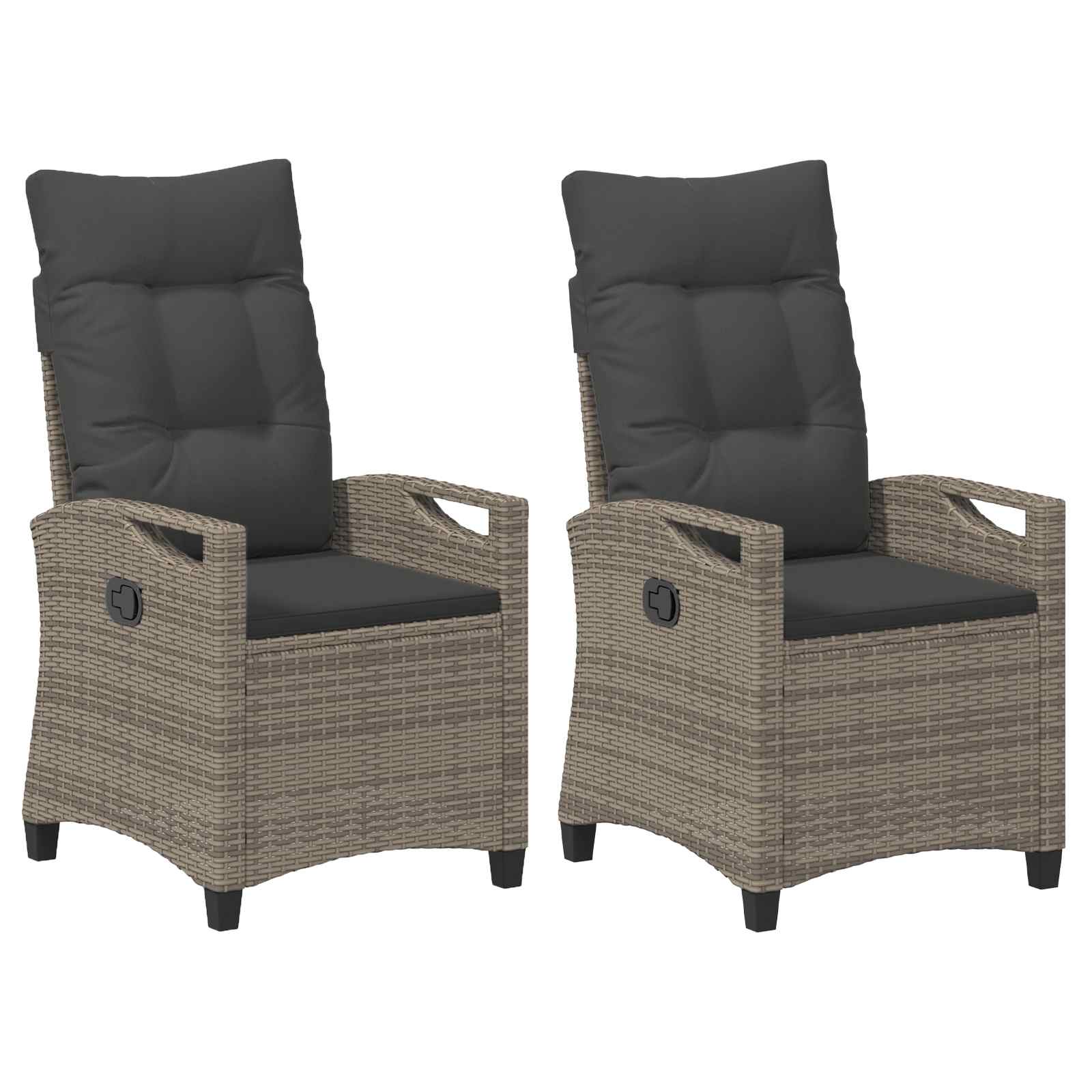 Sedia da Giardino 2 pcs Grigio e Grigio Scuro 56 x 60 x 112 cm | homemem39