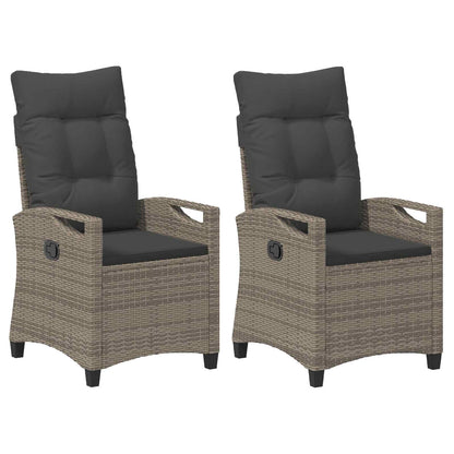 Sedia da Giardino 2 pcs Grigio e Grigio Scuro 56 x 60 x 112 cm | homemem39