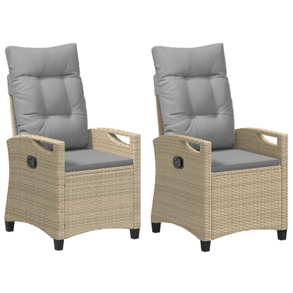 Sedia da Giardino 2 pcs Beige e Grigio Chiaro 56 x 60 x 112 cm