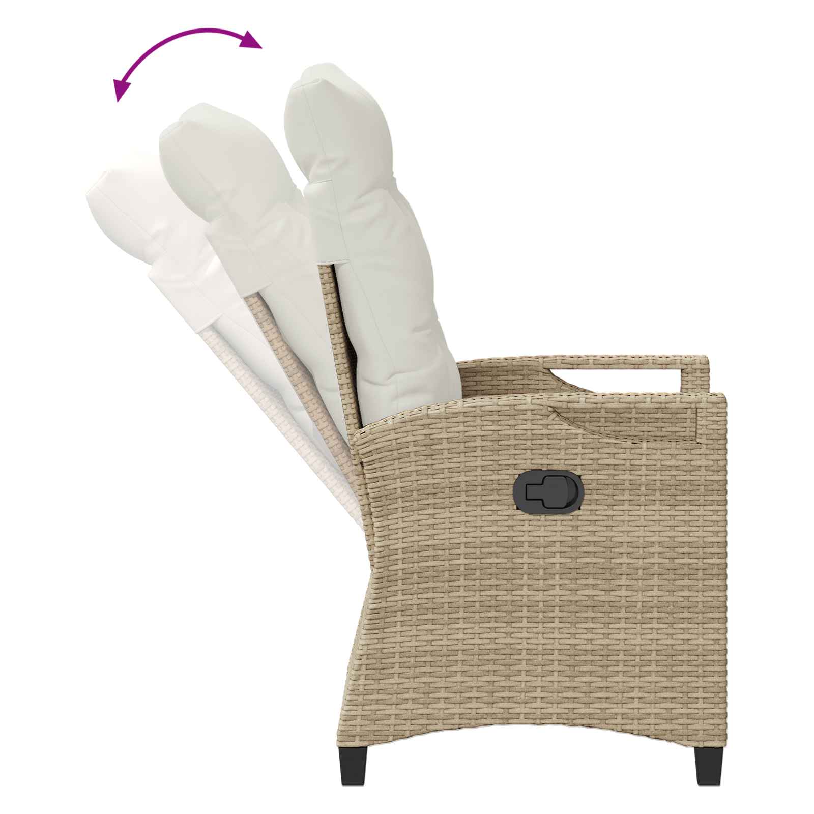 Sedia da Giardino 2 pcs Beige e Crema 56 x 60 x 112 cm | homemem39