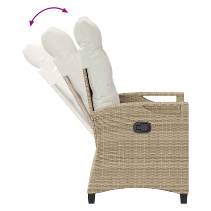 Sedia da Giardino 2 pcs Beige e Crema 56 x 60 x 112 cm | homemem39