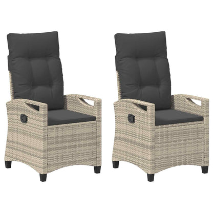 Sedia da Giardino 2 pcs Grigio chiaro e grigio scuro | homemem39
