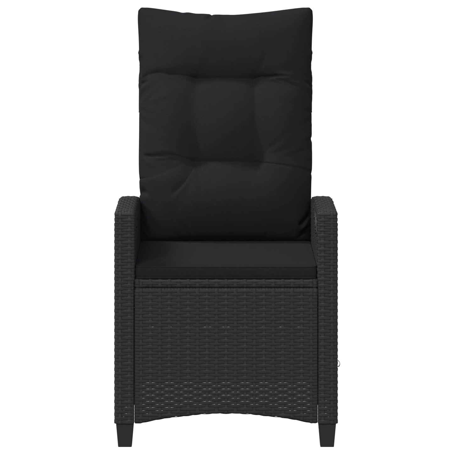 Sedia da giardino reclinabile Nero 56 x 60 x 112 cm polyrattan | homemem39