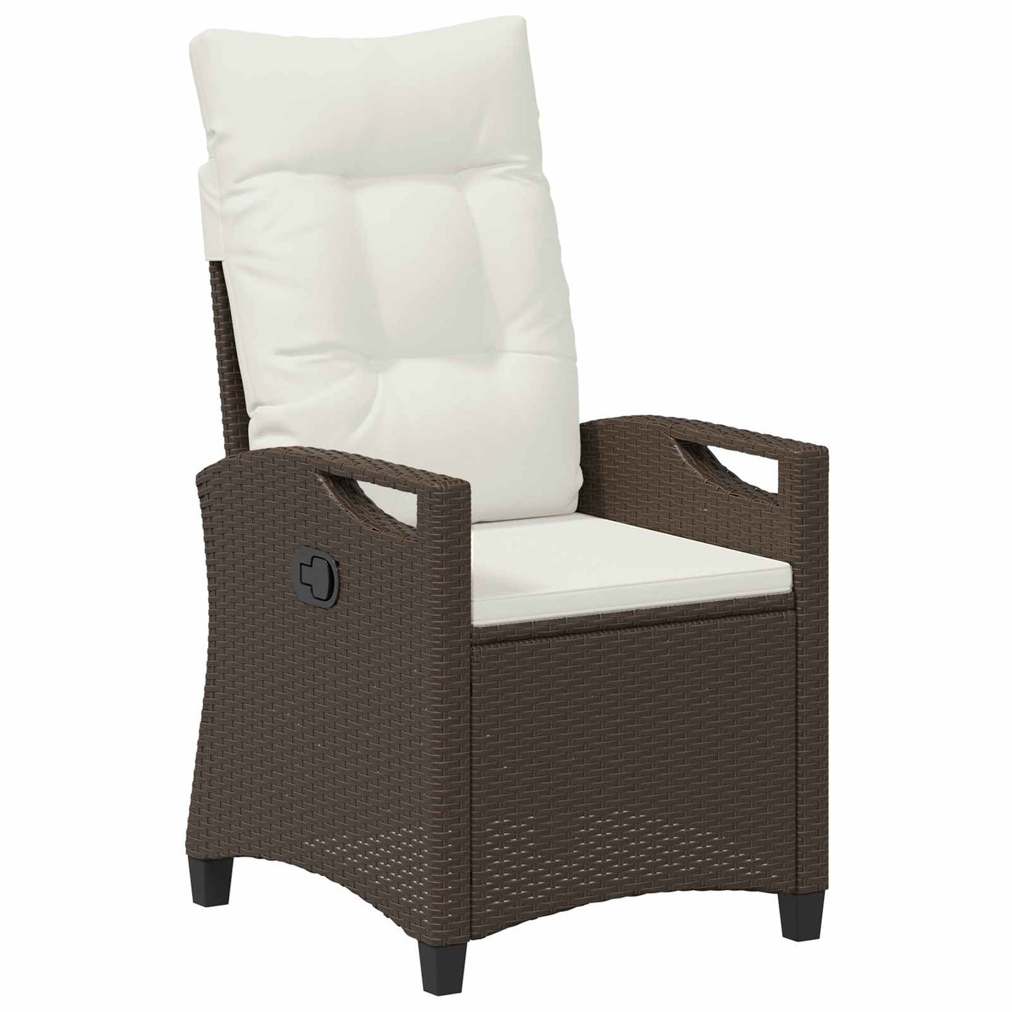 Sedia da giardino reclinabile Marrone e Crema 56 x 60 x 112 cm