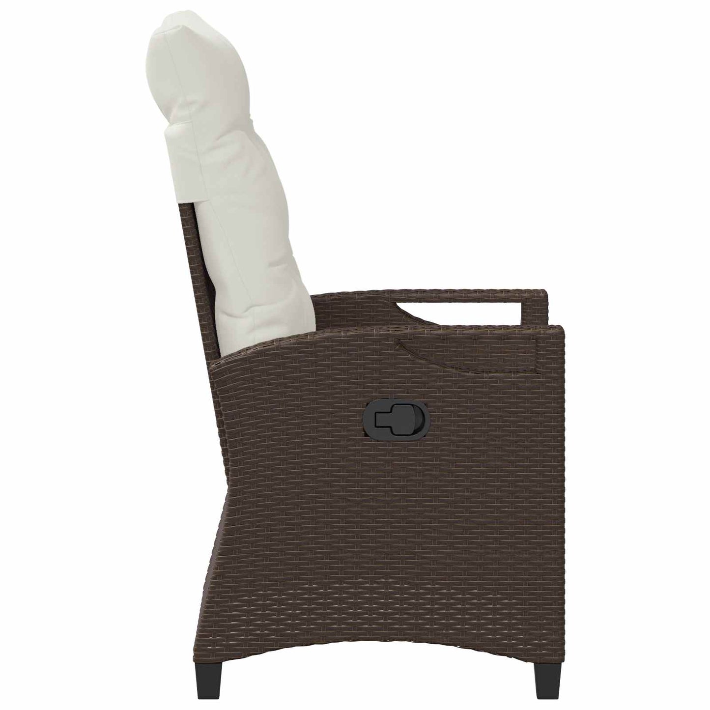 Sedia da giardino reclinabile Marrone e Crema 56 x 60 x 112 cm | homemem39