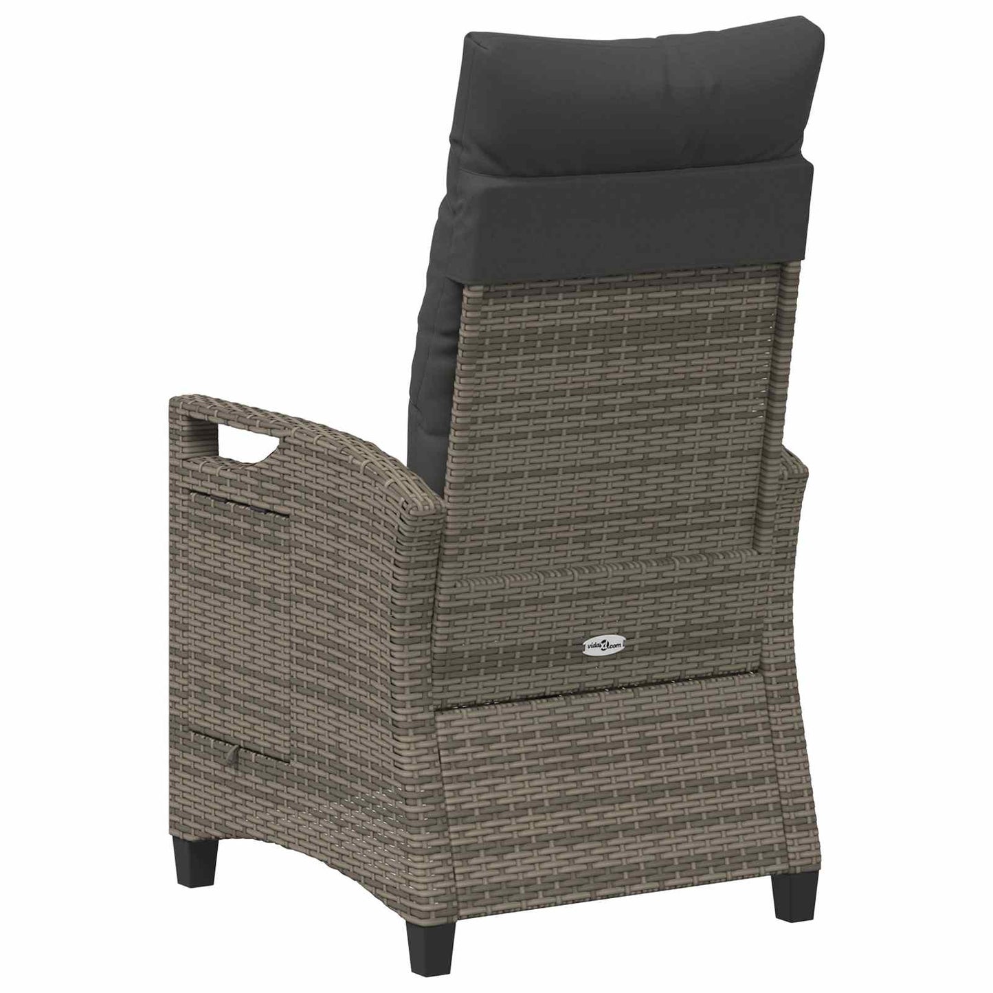 Sedia da giardino reclinabile Grigio e Grigio Scuro polyrattan | homemem39