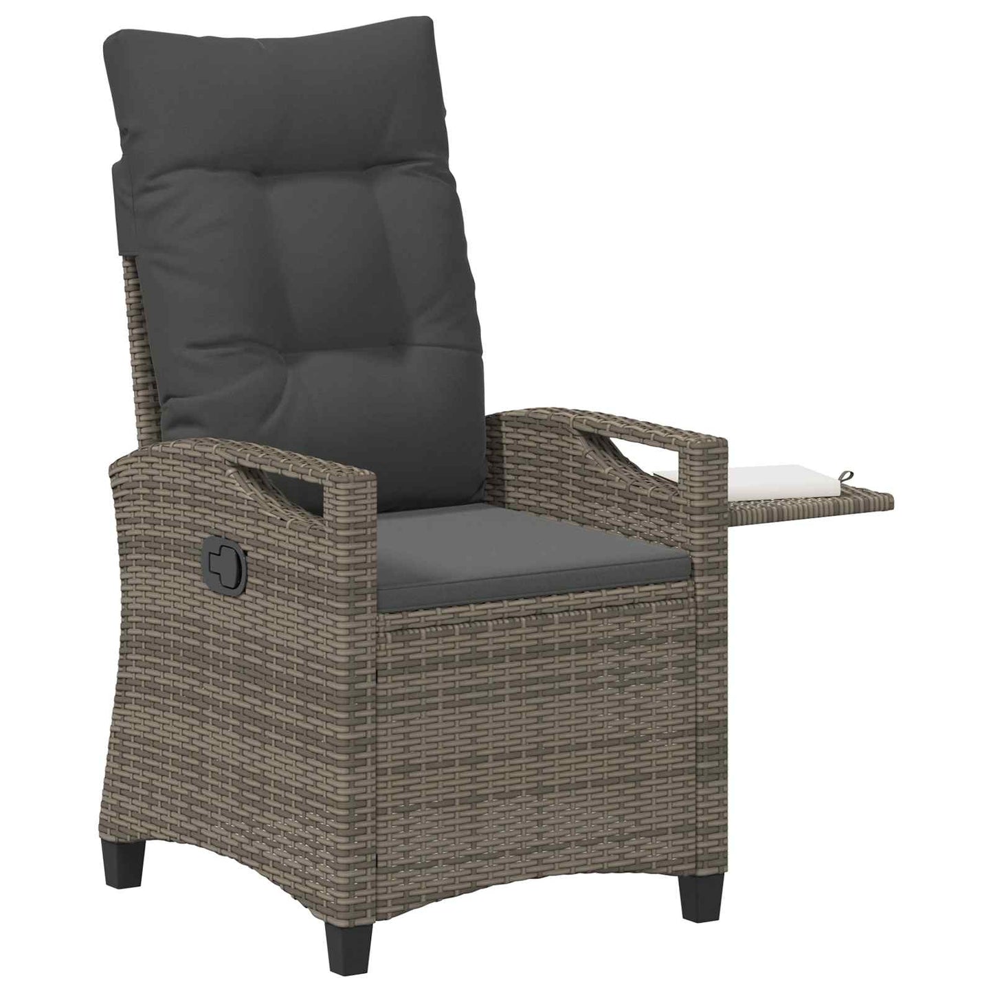 Sedia da giardino reclinabile Grigio e Grigio Scuro polyrattan | homemem39