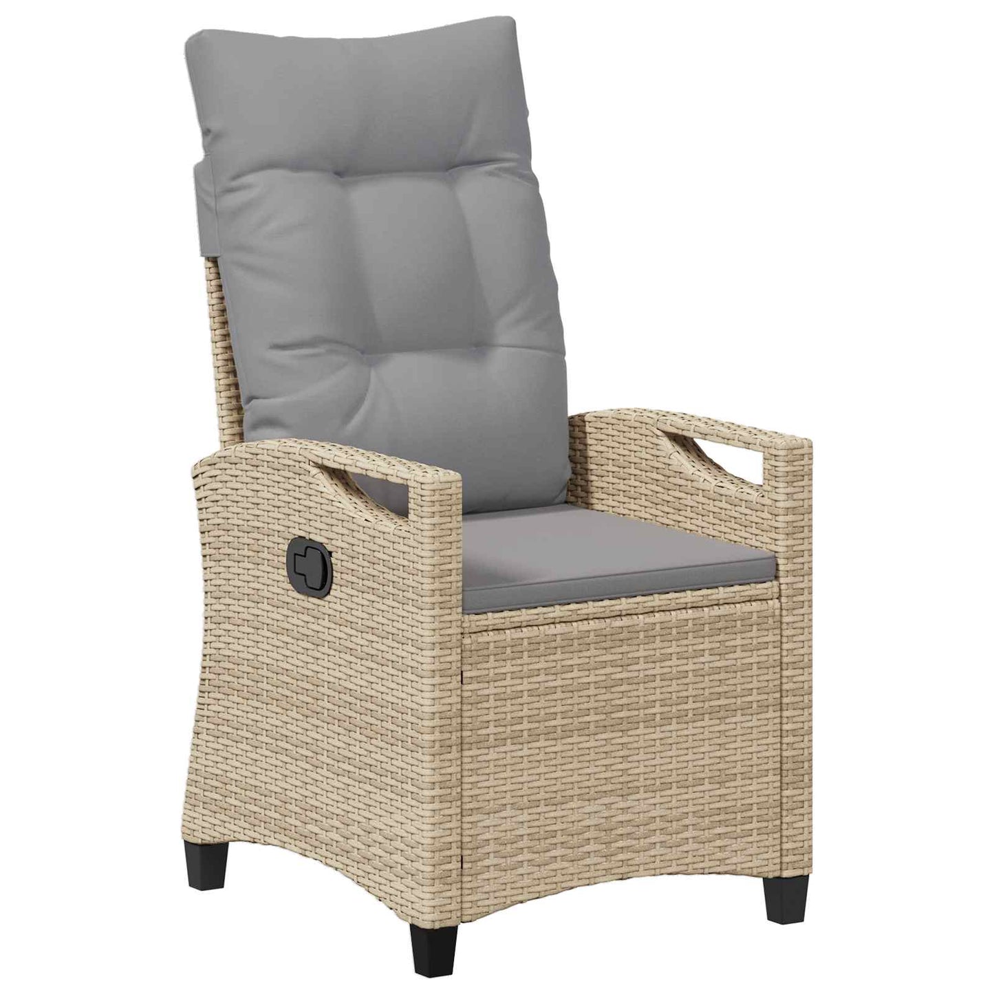 Sedia da giardino reclinabile Beige e Grigio Chiaro polyrattan | homemem39