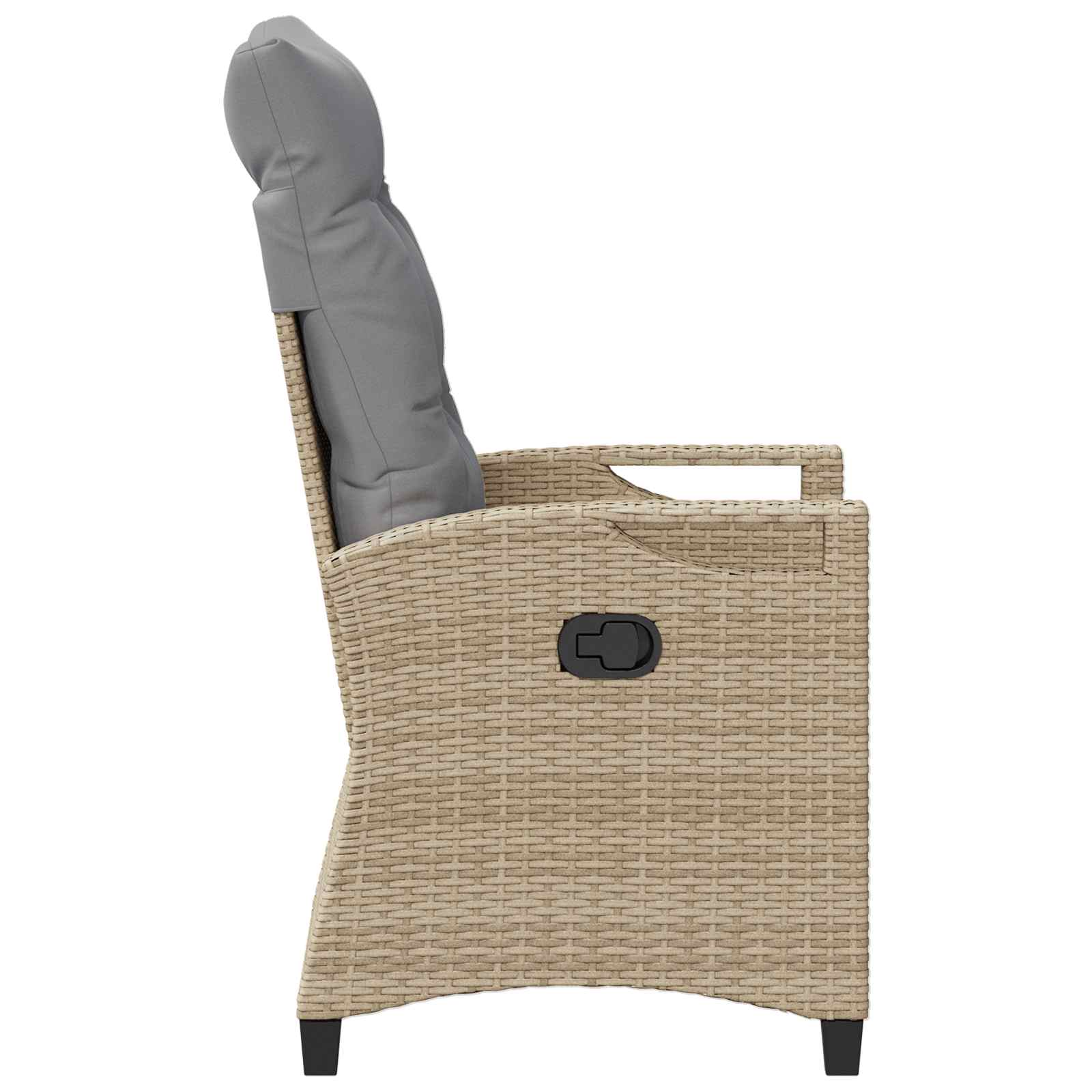 Sedia da giardino reclinabile Beige e Grigio Chiaro polyrattan | homemem39