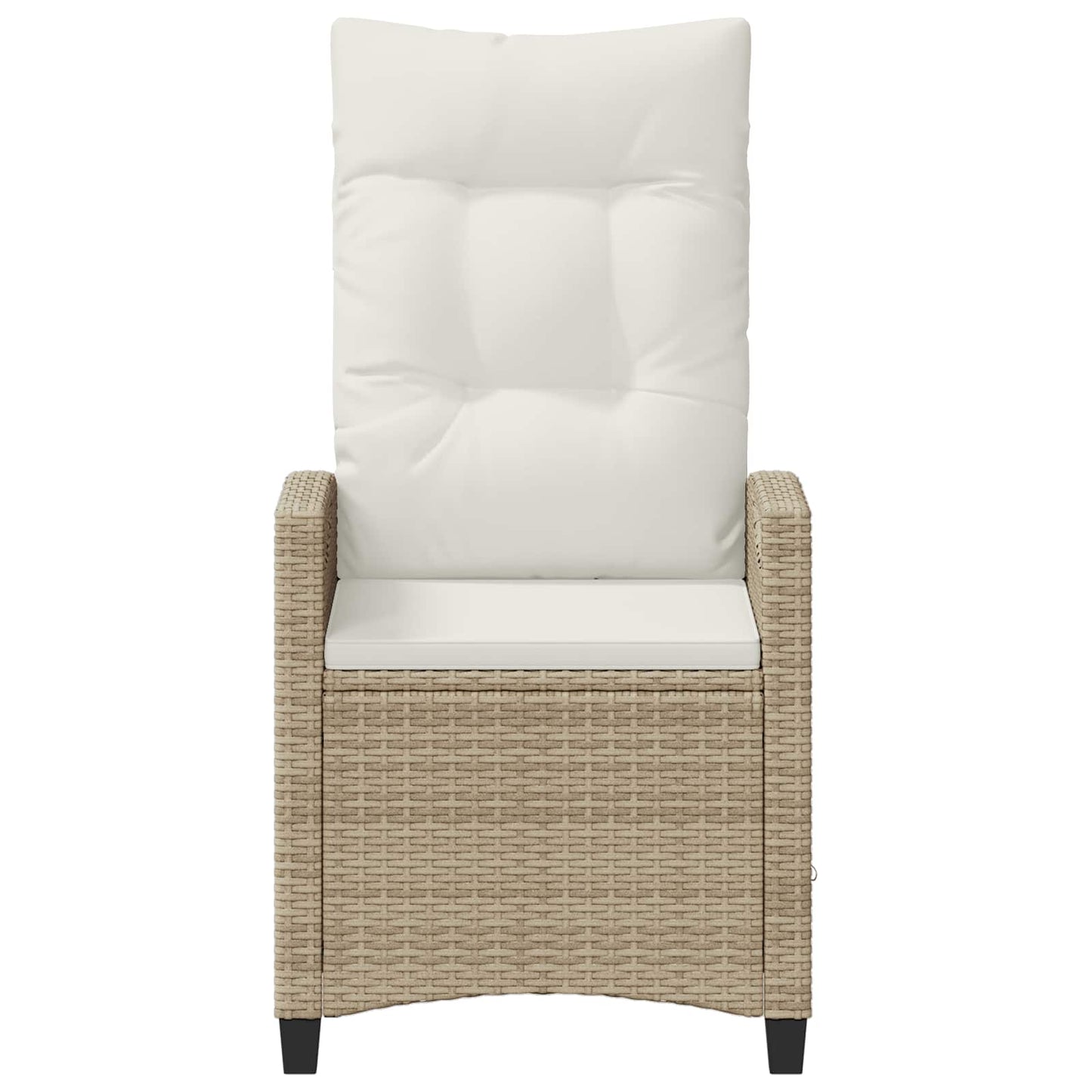 Sedia da giardino reclinabile Beige e Crema 56 x 60 x 112 cm | homemem39