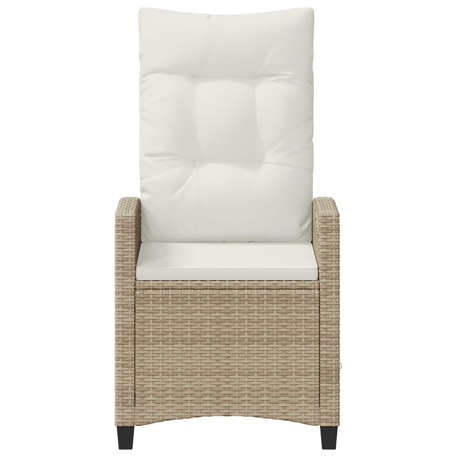 Sedia da giardino reclinabile Beige e Crema 56 x 60 x 112 cm | homemem39