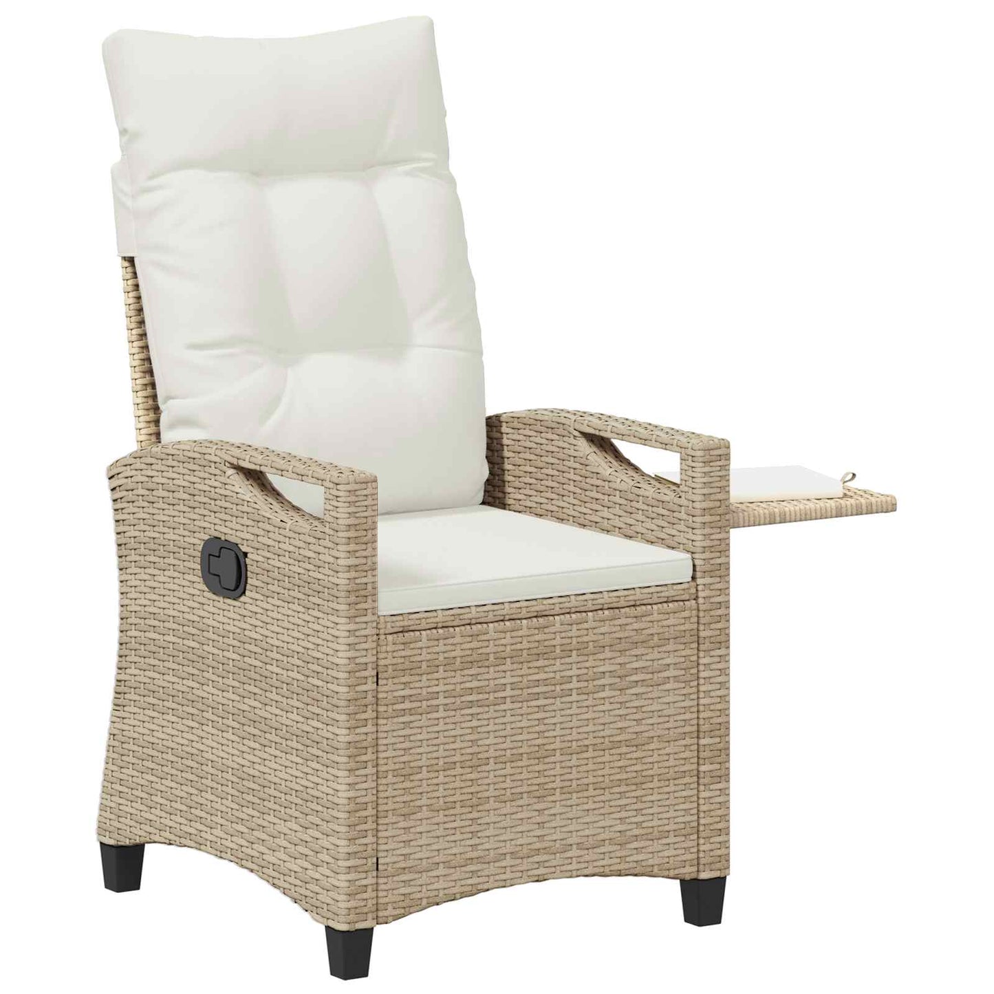 Sedia da giardino reclinabile Beige e Crema 56 x 60 x 112 cm | homemem39