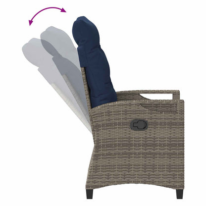 Sedia da giardino reclinabile 56 x 60 x 112 cm acciaio | homemem39