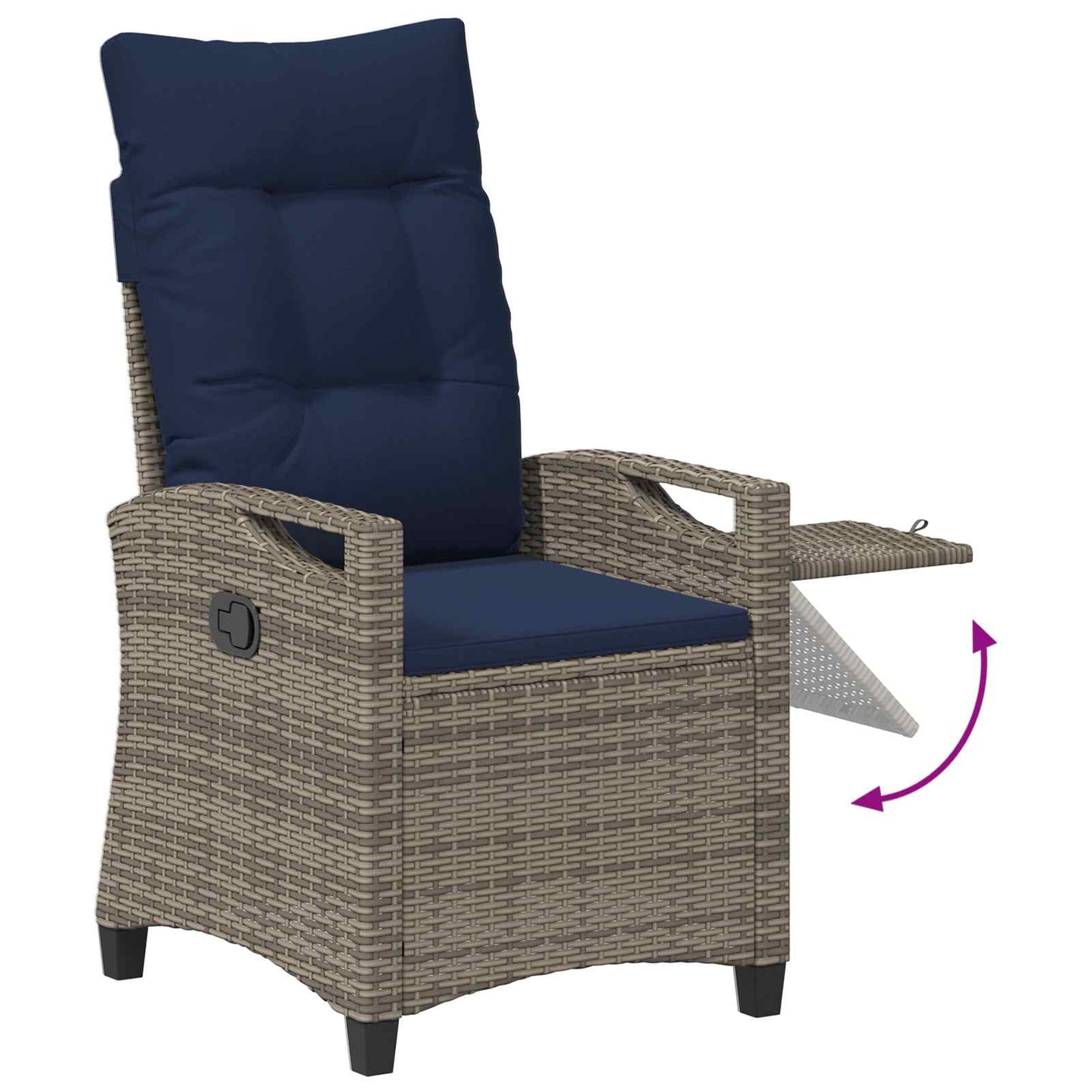 Sedia da giardino reclinabile 56 x 60 x 112 cm acciaio | homemem39