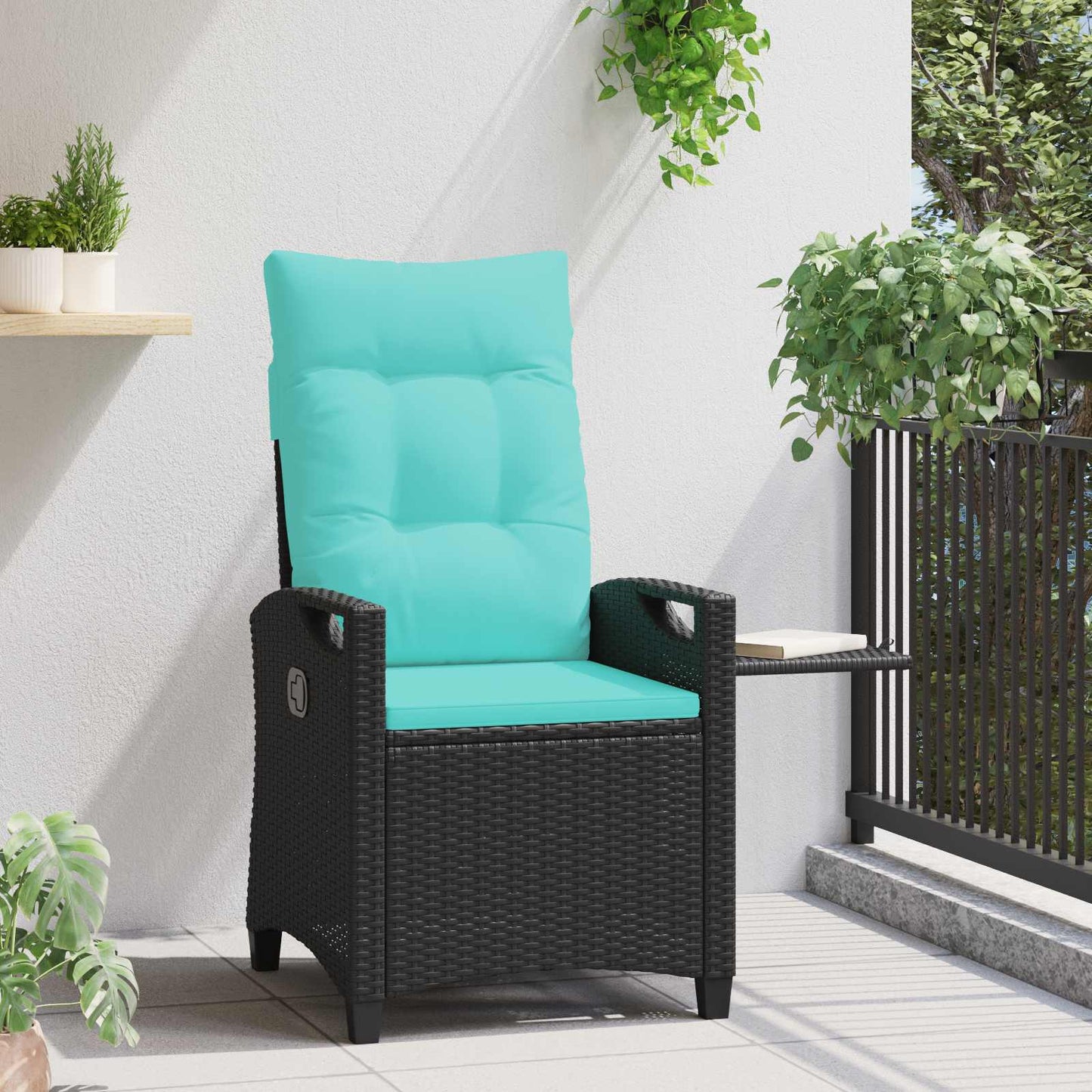 Sedia da giardino reclinabile 56 x 60 x 112 cm acciaio | homemem39