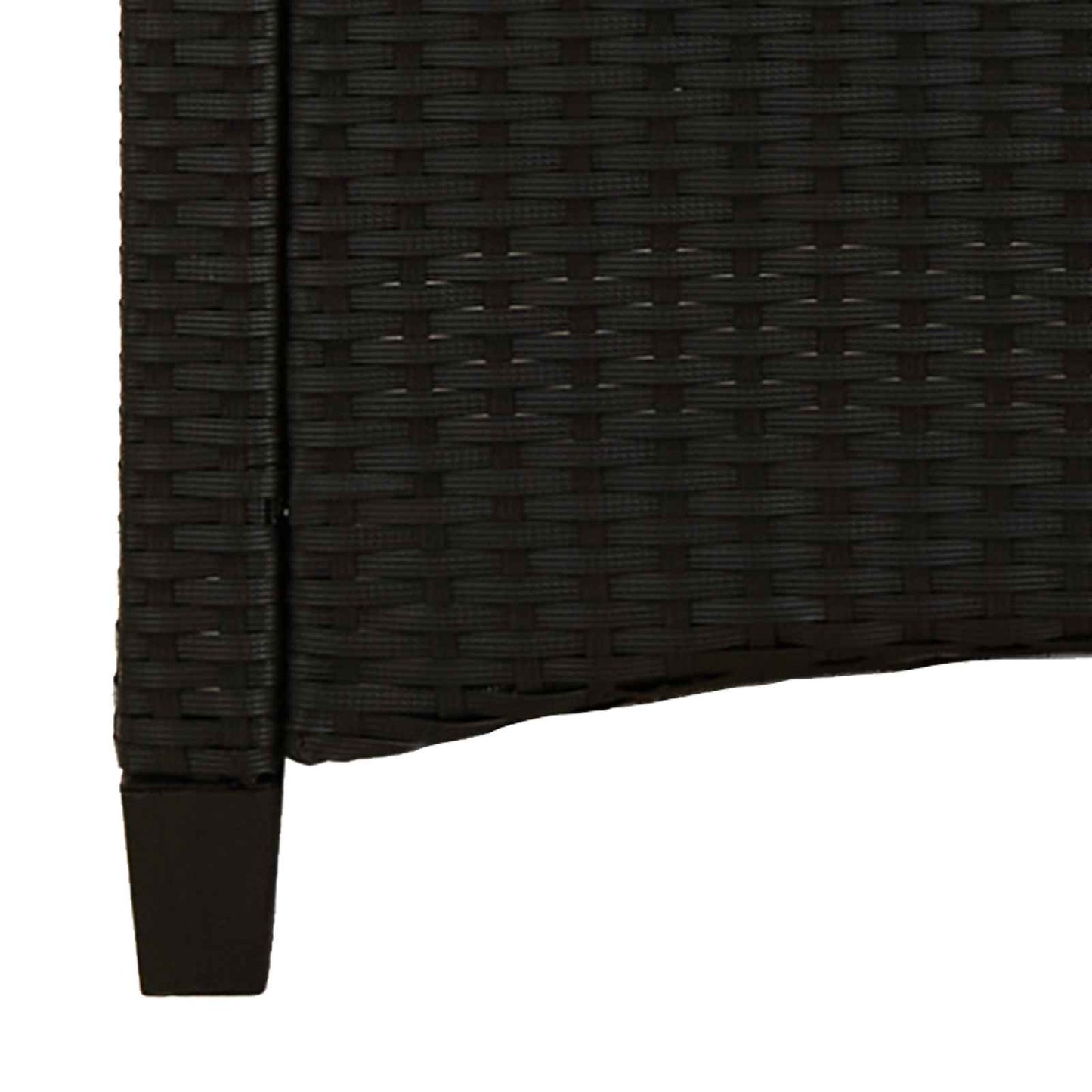 Panchina da giardino con cuscino Nero 105 x 60 x 112 cm | homemem39
