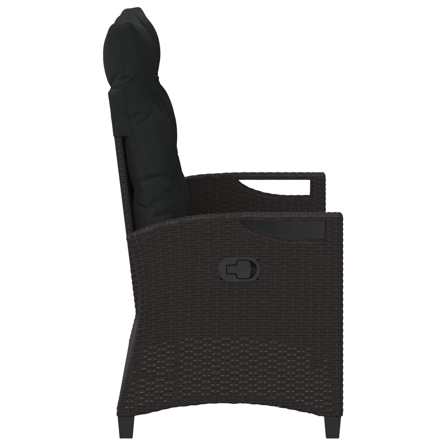 Panchina da giardino con cuscino Nero 105 x 60 x 112 cm | homemem39